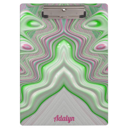 ADALYN ~ PASTEL 3D! Rosa, grüne und weiße GLOSSY Klemmbrett