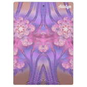 ADALYN ~ PASTEL 3D! Rosa, Mauve GLOSSY Klemmbrett (Rückseite)