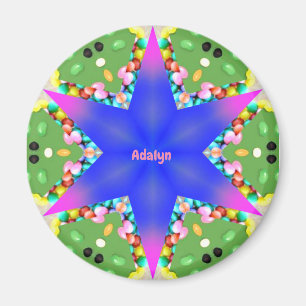 ADALYN ~ Personalisierter Osternstern Fraktal ~ Ma Magnet