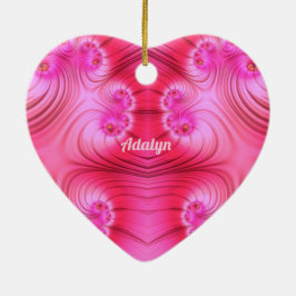 ADALYN ~ VALENTINE HEART ~ Pink Fraktal ~ Keramik Ornament