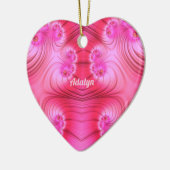 ADALYN ~ VALENTINE HEART ~ Pink Fraktal ~ Keramik Ornament (Links)