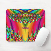 ADALYN ~ Zany Hot Yellow, Blue, Green, Pink Mou Mousepad (Mit Mouse)