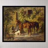Adam Albrecht Pferde bei Porch Poster (Vorne)