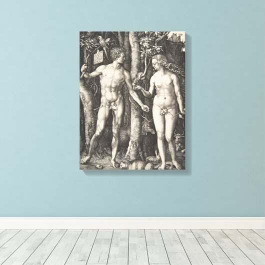 Adam and Eve, 1504 Leinwanddruck (Insitu (Holzboden))