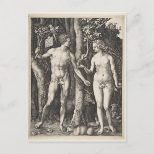 Adam and Eve, 1504 Postkarte