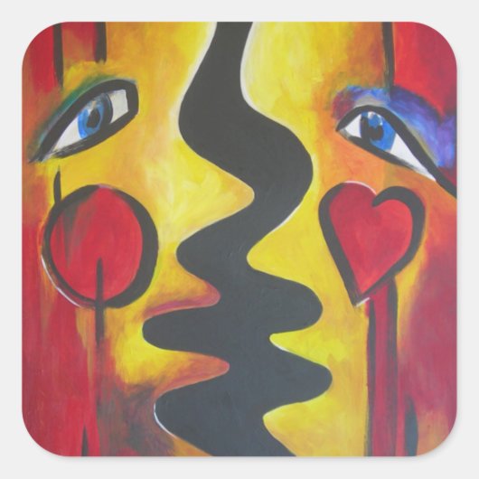 Adam and Eve 2006 Quadratischer Aufkleber (Vorderseite)
