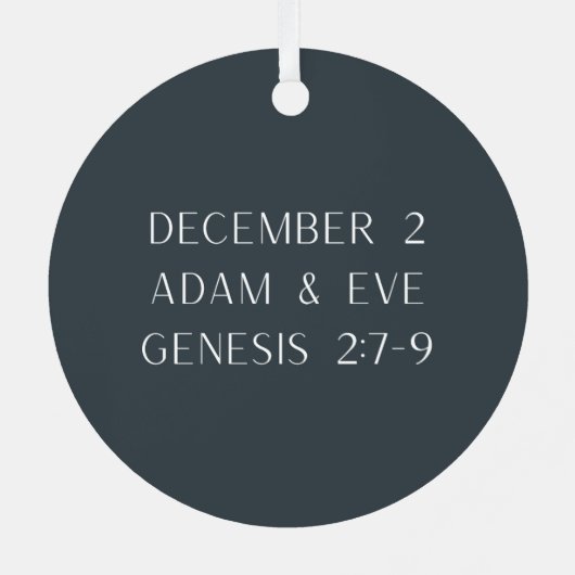 Adam and Eve Advent Jesse Tree Ornament Aus Metall (Rückseite)