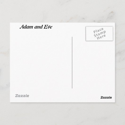 Adam and Eve and the Tree of Knowledge Postcard Postkarte (Rückseite)