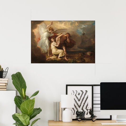 Adam and Eve - Benjamin West Fine Art Poster (Heimbüro)