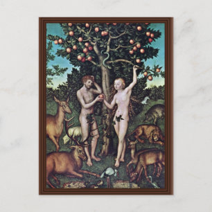 Adam and Eve by Cranach D. Ä. Lucas (beste Qualitä Postkarte