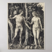Adam and Eve, Gravur von Albrecht Durer Poster (Vorne)