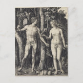 Adam and Eve, Gravur von Albrecht Durer Postkarte (Vorderseite)
