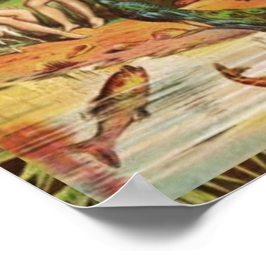 Adam and Eve in Eden Poster (Ecke)