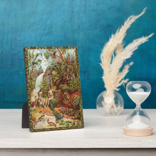 Adam and Eve in Garden Plaque Fotoplatte (Seite)