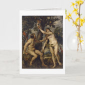Adam and Eve von Peter Paul Rubens Karte (Gelbe Blume)