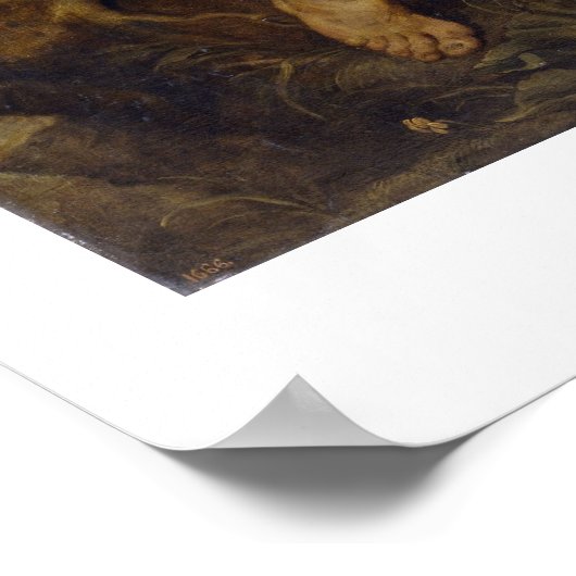 Adam and Eve von Peter Paul Rubens Poster (Ecke)