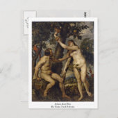 Adam and Eve von Peter Paul Rubens Postkarte (Vorne/Hinten)