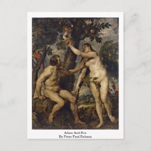 Adam and Eve von Peter Paul Rubens Postkarte