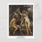 Adam and Eve von Peter Paul Rubens Postkarte (Vorderseite)