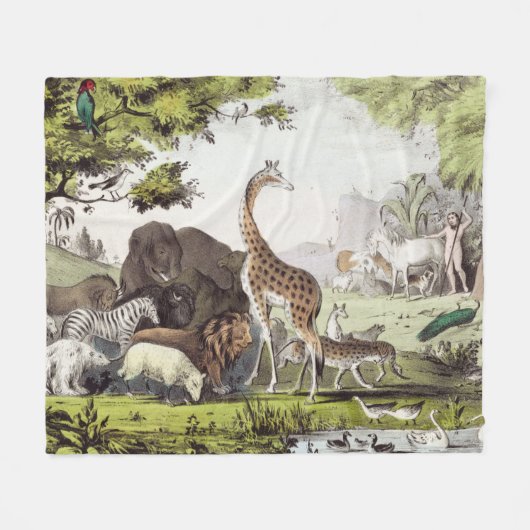 Adam benennt die Kreaturen Fleecedecke (Vorderseite (Horizontal))