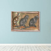 Adam benennt die Tiere in North Midlands Leinwanddruck (Insitu (Holzboden))