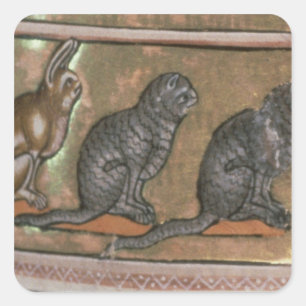 Adam benennt die Tiere in North Midlands Quadratischer Aufkleber