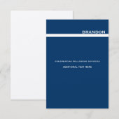 Adam Berman kleine Custom Silver Metallic Einladung (Vorne/Hinten)