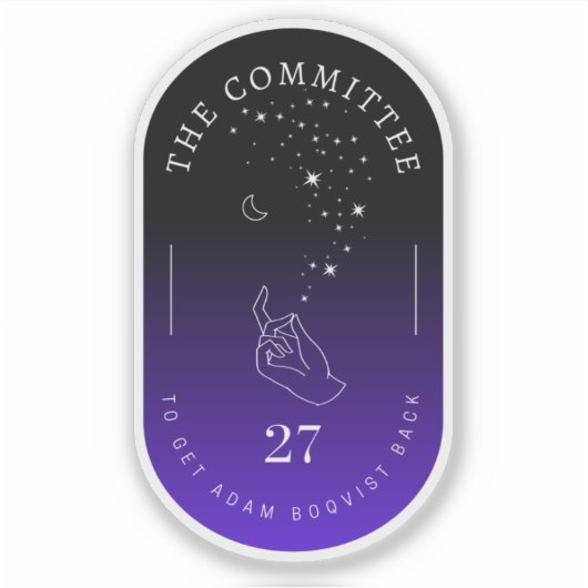 Adam Boqvist Back Twilight Sticker (Vorderseite)