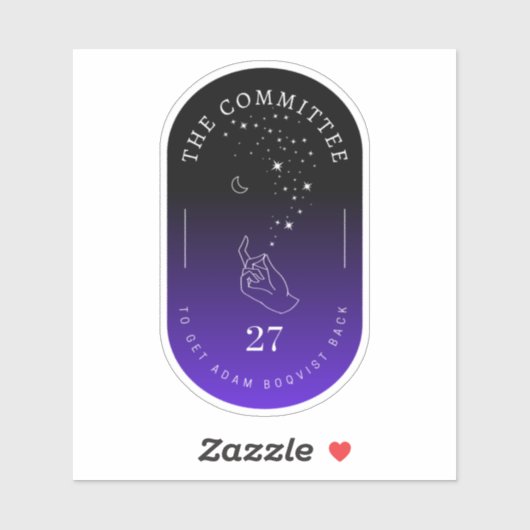 Adam Boqvist Back Twilight Sticker (Blatt)