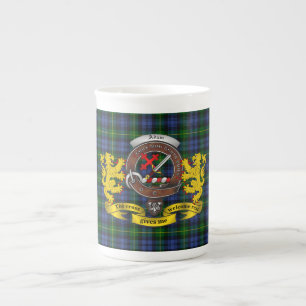 Adam Clan Abzeichen & Tartan Jumbo Tasse
