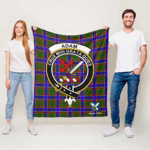 Adam Clan Abzeichen Tartan Kariert Fleecedecke