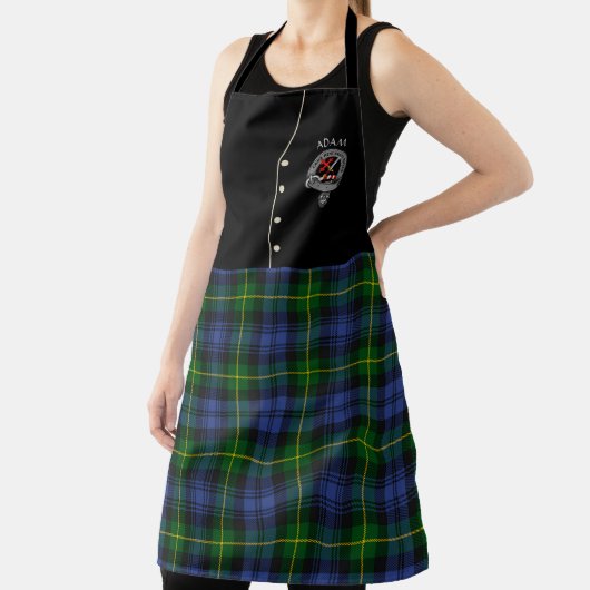 Adam Clan Abzeichen & Tartan Kilt Schürze (InSitu)