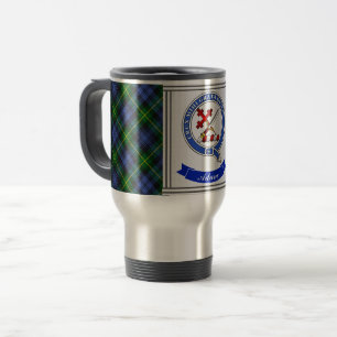 Adam Clan Abzeichen & Tartan Personalisiert Reisebecher