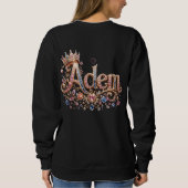 Adam Crown schwarzes T-Shirt Sweatshirt (Rückseite)