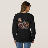 Adam Crown schwarzes T-Shirt Sweatshirt (Schwarz voll)