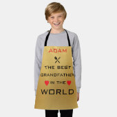 Adam der beste Großvater der Welt Gold Schürze (Getragen)