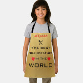 Adam der beste Großvater der Welt Gold Schürze (Insitu)