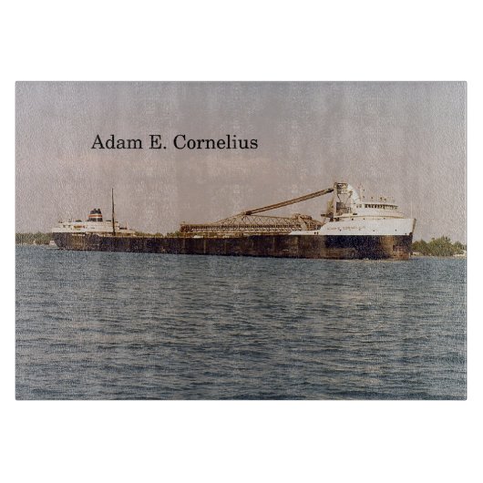 Adam E. Cornelius Glasschneidbrett Schneidebrett (Vorderseite)