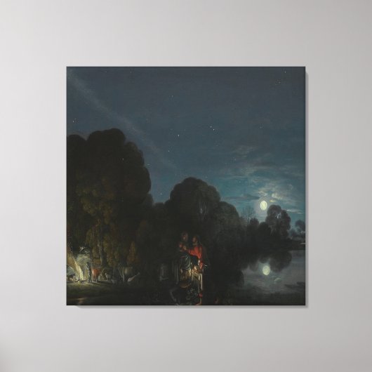 Adam Elsheimer Die Erholung über den Flug nach Ägy Leinwanddruck (Vorderseite)