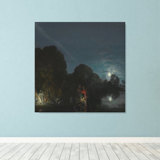 Adam Elsheimer Die Erholung über den Flug nach Ägy Leinwanddruck (Insitu (Holzboden))