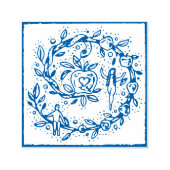 ADAM & EVE, APPLE IN GARDEN OF EDEN FOLKART WREATH PERMASTEMPEL (Design)