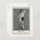 Adam & Eve Half Man Half Woman Postkarte (Vorne/Hinten)