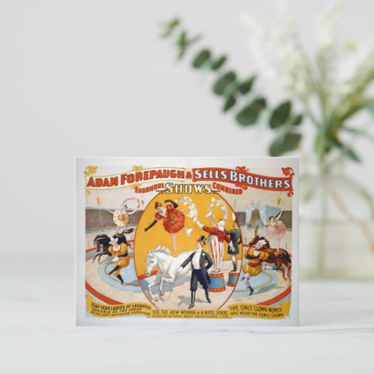 Adam Forepaugh & Sells Brothers Postkarte (Stehend Vorderseite)