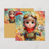 ADAM ~ Geburtstagskarte ~ Parachutist ~ (Vorne/Hinten)