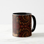 ADAM ~ GLOSSY 3D Zany Brown Black Tasse (VorderseiteRechts)