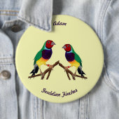 ADAM ~ Gouldian Finch ~ Personalisiert ~ Button (Beispiel)