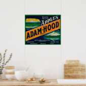 Adam-Hood Apple Crate LabelHood River, OR Poster (Küche)