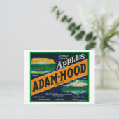 Adam-Hood Apple Crate LabelHood River, OR Postkarte (Stehend Vorderseite)