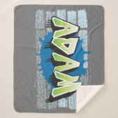 Adam Ihr Name Graffiti Brick Wall stilisiert Sherpadecke (Vorderseite)