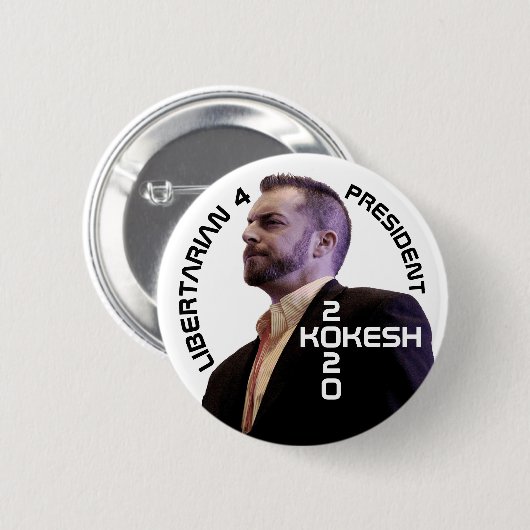 Adam Kokesh für Präsidenten 2020 Button (Vorne & Hinten)